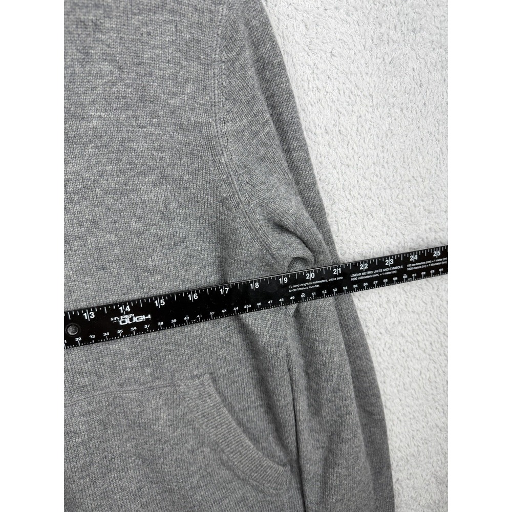 Theory Alcos Wool / Cashmere Men's Sz M Full Zip Hoodie Sweater in Gray - Picture 5 of 9